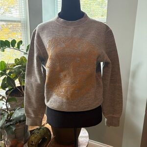 Louis Vuitton Gray and Gold Crewneck Sweater